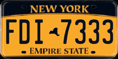 NY license plate FDI7333