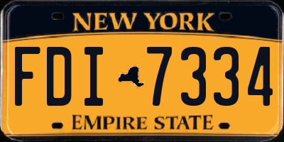 NY license plate FDI7334