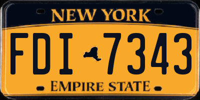 NY license plate FDI7343