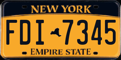 NY license plate FDI7345