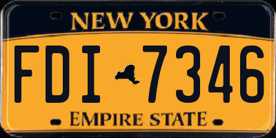 NY license plate FDI7346
