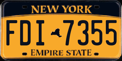 NY license plate FDI7355