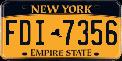 NY license plate FDI7356
