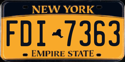 NY license plate FDI7363