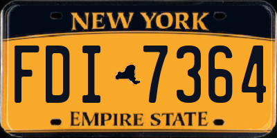 NY license plate FDI7364