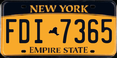 NY license plate FDI7365