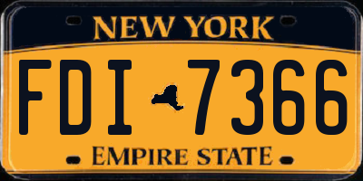NY license plate FDI7366