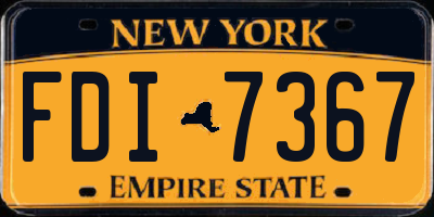 NY license plate FDI7367