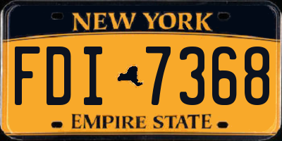 NY license plate FDI7368