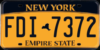 NY license plate FDI7372