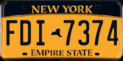NY license plate FDI7374