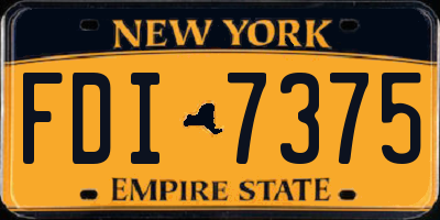 NY license plate FDI7375