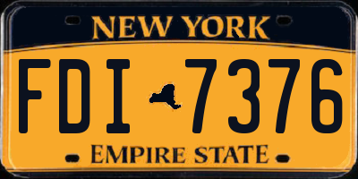 NY license plate FDI7376