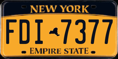 NY license plate FDI7377