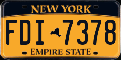 NY license plate FDI7378
