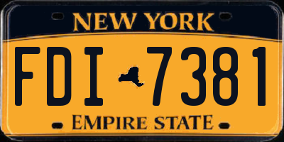 NY license plate FDI7381