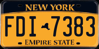 NY license plate FDI7383