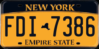 NY license plate FDI7386