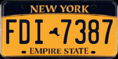 NY license plate FDI7387
