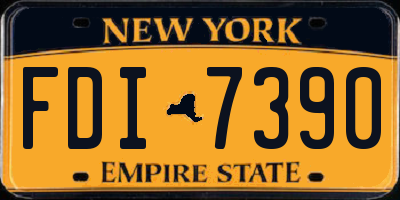 NY license plate FDI7390