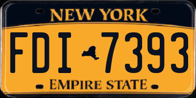 NY license plate FDI7393