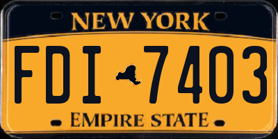 NY license plate FDI7403
