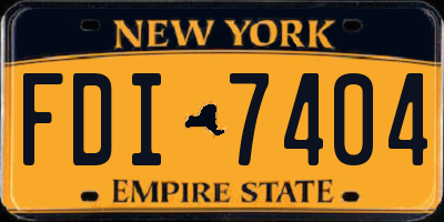 NY license plate FDI7404