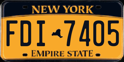 NY license plate FDI7405