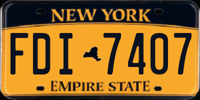 NY license plate FDI7407