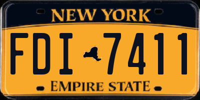 NY license plate FDI7411