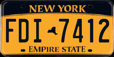 NY license plate FDI7412