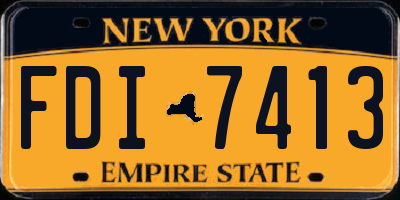 NY license plate FDI7413