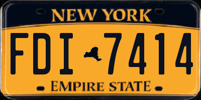 NY license plate FDI7414