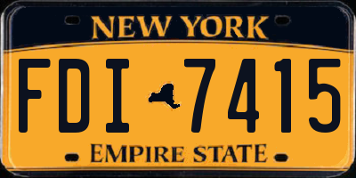 NY license plate FDI7415