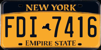 NY license plate FDI7416
