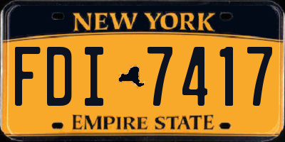NY license plate FDI7417