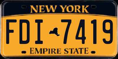 NY license plate FDI7419