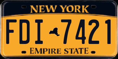 NY license plate FDI7421