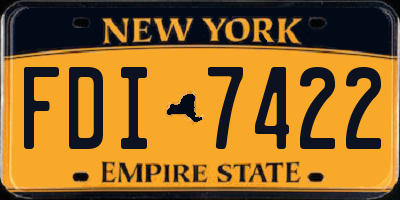 NY license plate FDI7422