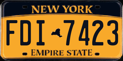 NY license plate FDI7423