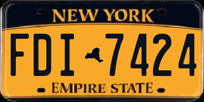NY license plate FDI7424