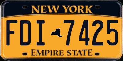 NY license plate FDI7425