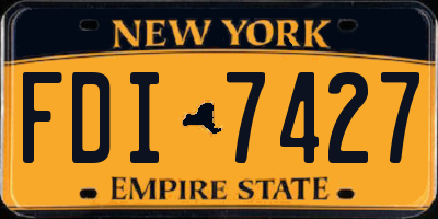 NY license plate FDI7427