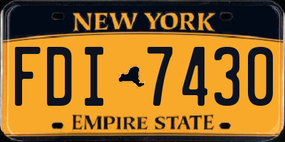 NY license plate FDI7430