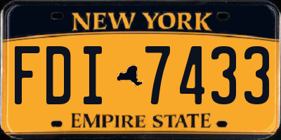 NY license plate FDI7433