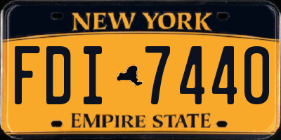 NY license plate FDI7440