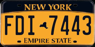 NY license plate FDI7443