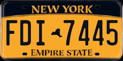 NY license plate FDI7445