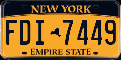 NY license plate FDI7449