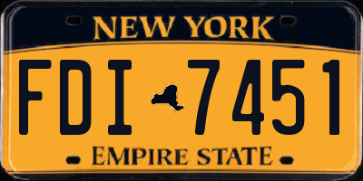 NY license plate FDI7451